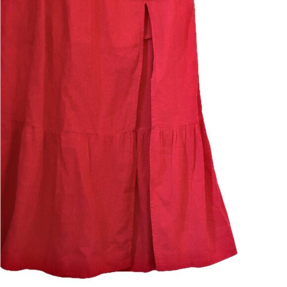 Abercrombie & Fitch Red High Slit Maxi Skirt - Picture 3 of 8